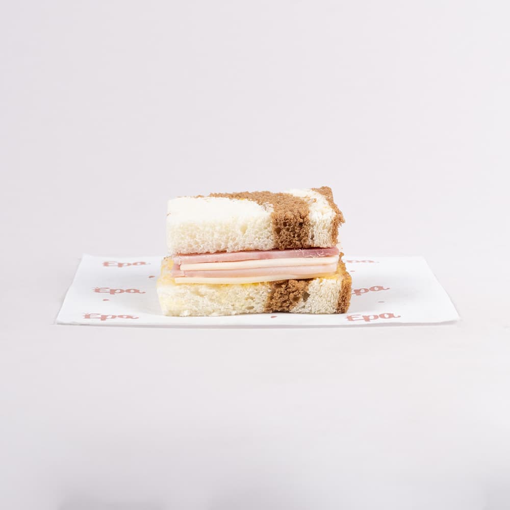 Mini dobles de jamón y queso