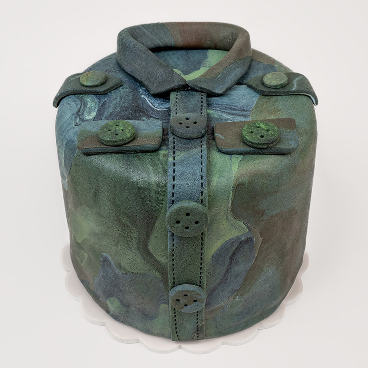 Torta con temática de militar del Perú