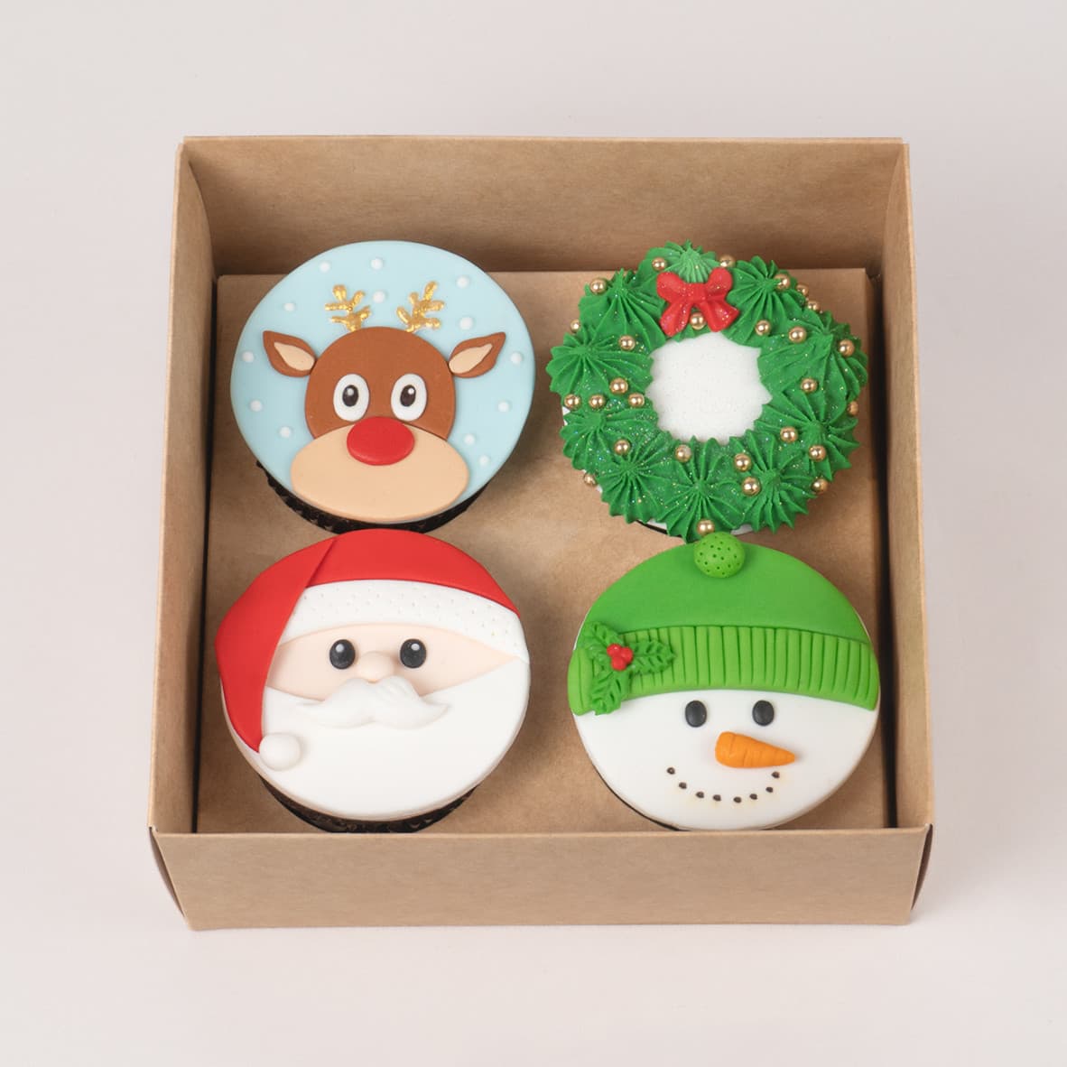 Cupcakes navideños x4