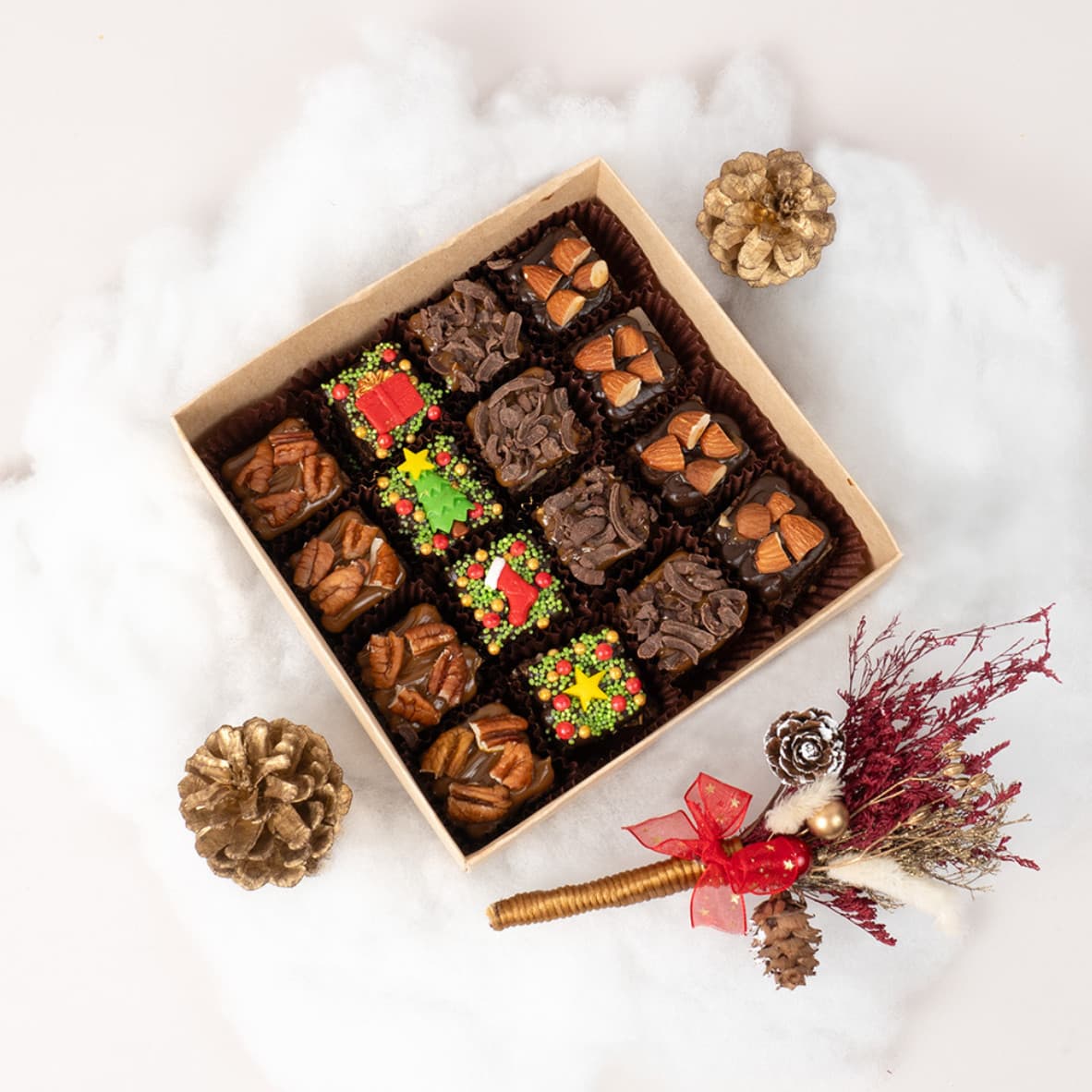 Brownies navideños premium