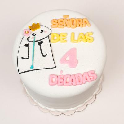 Torta temática flork o torta bento de cumpleaños señora de las 4 décadas