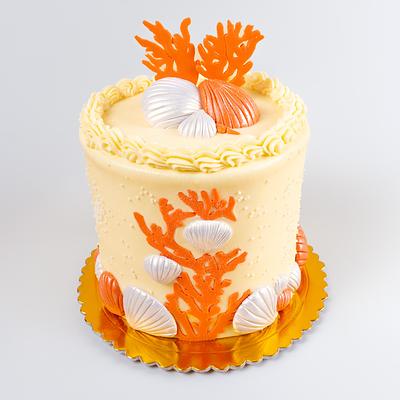 Torta Bodas de Coral - torta para 35 años de casados