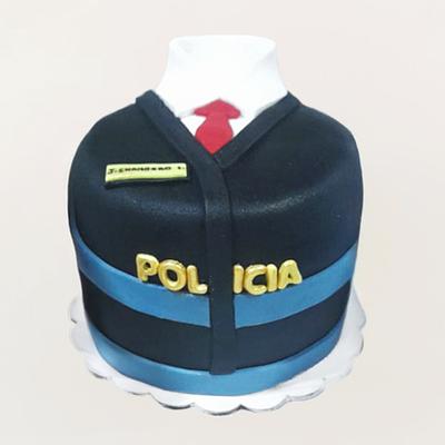 Torta policía traje civil